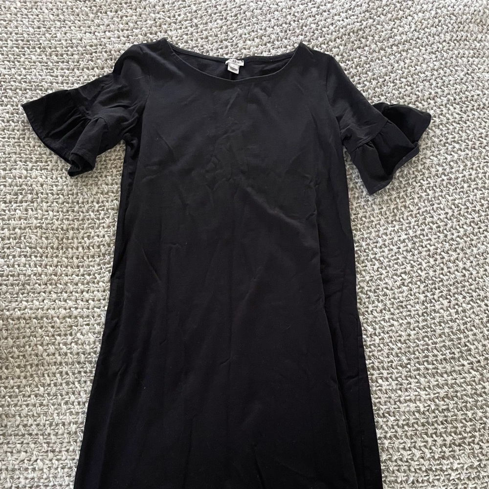 J Crew Ruffle Sleeve T Shirt Dress